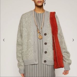 Acne Studios Mohair Cardigan, dark grey